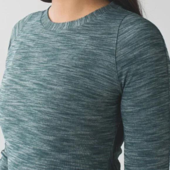 (6195) LULULEMON &go Where-To Dress *Short Sleeve - Sz 6 -Heathered Dk Fu… - Picture 6 of 8